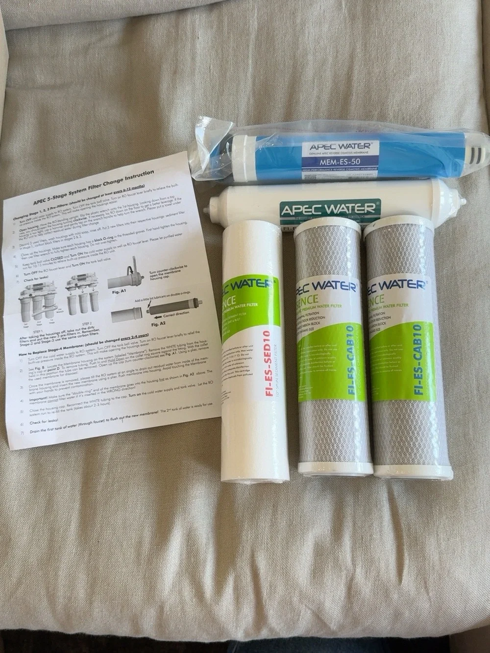 Open Box APEC 5-stage System Filter Water Replacement RO & Filter Cartridge Set